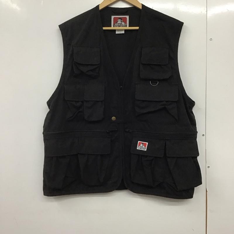 ベンデイビス BEN DAVIS ベスト ベスト T-23580029 ユーティリティベスト L ワンポイント 黒 / ブラック /  メンズ USED 古着 中古 10145214