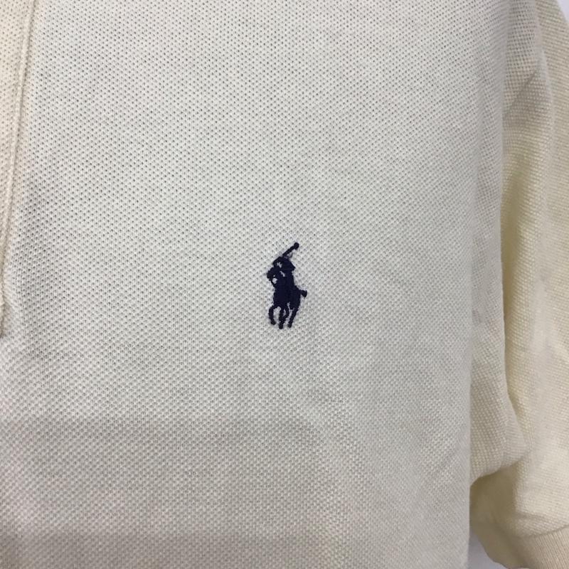 ポロバイラルフローレン Polo by RALPH LAUREN ポロシャツ 半袖 半袖ポロシャツ カラーシャツ 半袖カットソー 90S USA製 S ロゴ、文字 アイボリー / アイボリー /  メンズ USED 古着 中古 10109832