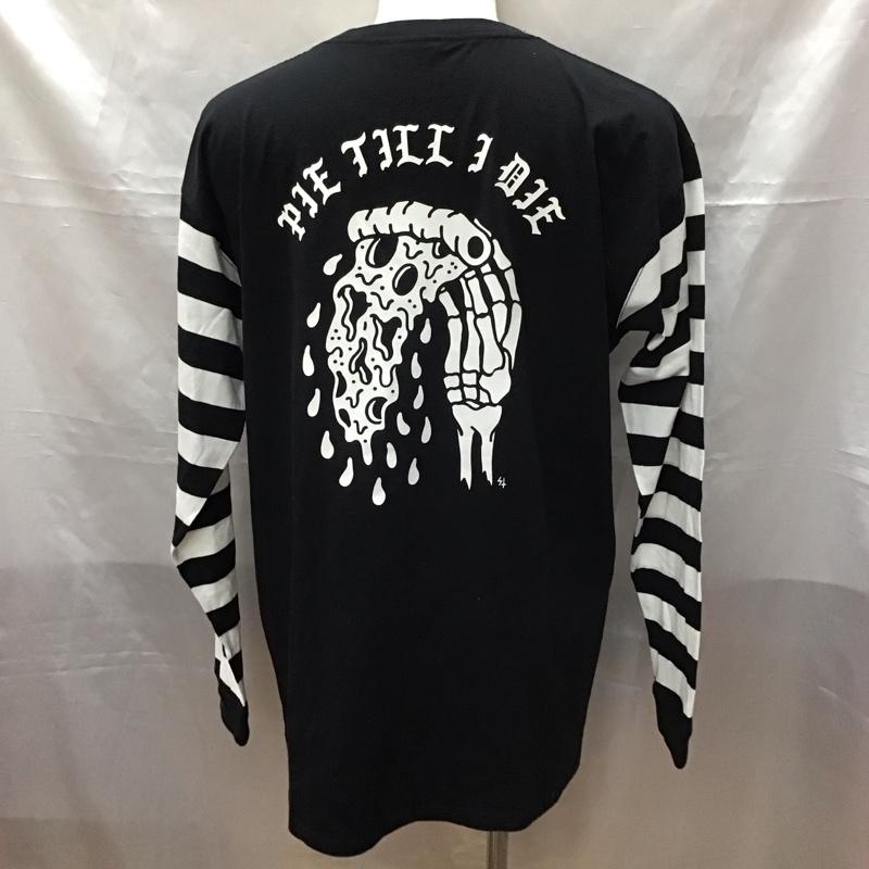 ラーキングクラス LURKING CLASS カットソー 長袖 長袖カットソー クルーネックカットソー ロングスリーブカットソー プリントTシャツ XL プリント 白 / ホワイト / X 黒 / ブラック /  メンズ USED 古着 中古 10113196