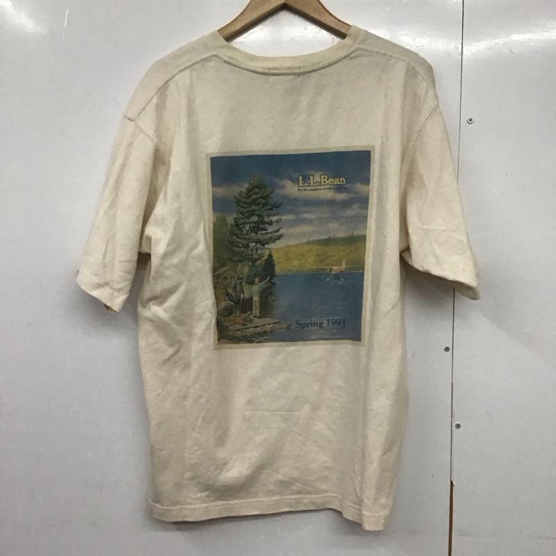 エルエルビーン L.L.Bean Tシャツ 半袖 3275-2029 Tシャツ 半袖カットソー プリントTシャツ L ロゴ、文字 ベージュ / ベージュ /  メンズ USED 古着 中古 10142905