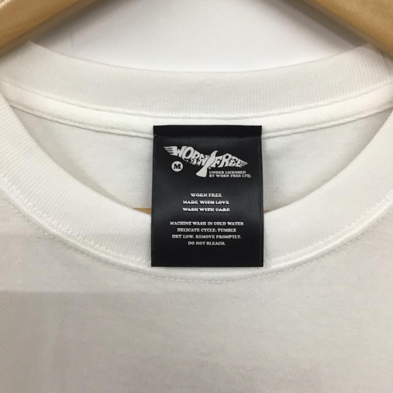 ウォーンフリー WORN FREE Tシャツ 半袖 半袖カットソー プリントTシャツ クルーネックカットソー M プリント 白 / ホワイト /  メンズ USED 古着 中古 10135970