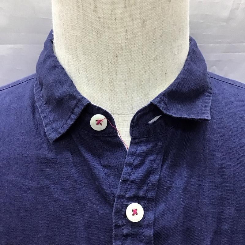 バーバリーブルーレーベル BURBERRY BLUE LABEL シャツ、ブラウス 長袖 長袖シャツ カラーシャツ ポケットシャツ 長袖カットソー 3 ロゴ、文字 紺 / ネイビー /  メンズ USED 古着 中古 10117454