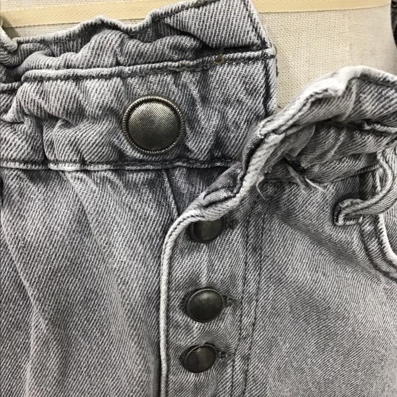 ザラ ZARA パンツ デニム、ジーンズ 5862 193 802 ギャザー ハイウエスト 無地 灰 / グレー /  レディース USED 古着 中古 10118351