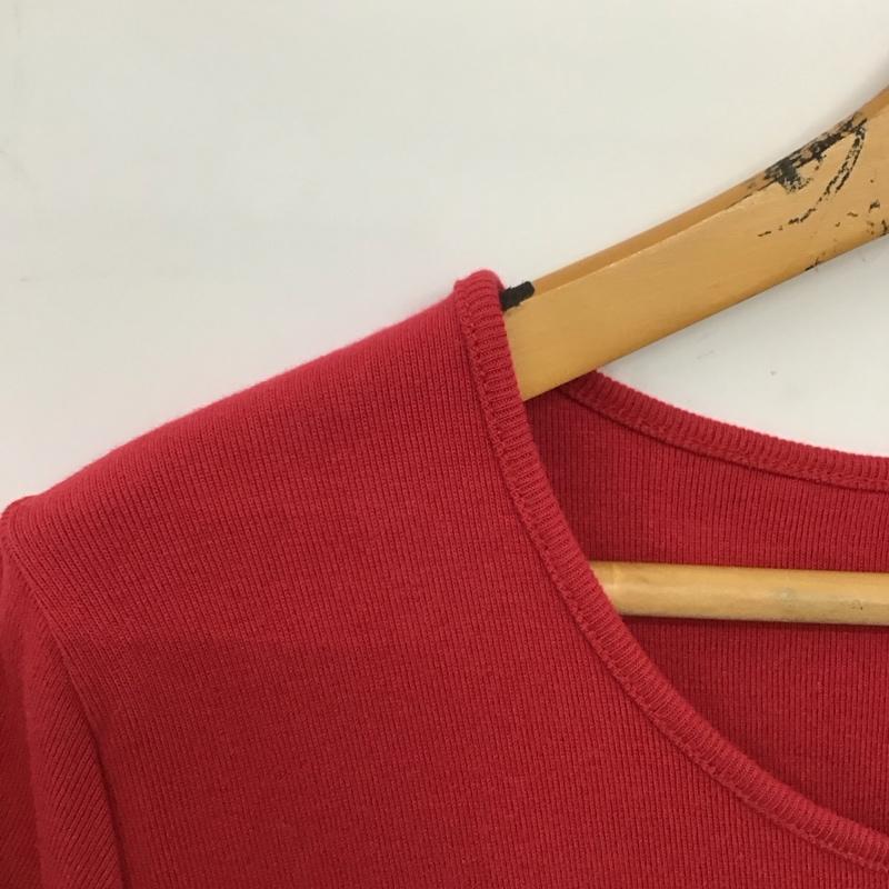 トミーヒルフィガー TOMMY HILFIGER Tシャツ 半袖 半袖カットソー プリントTシャツ クルーネックカットソー M ロゴ、文字 赤 / レッド /  レディース USED 古着 中古 10149415