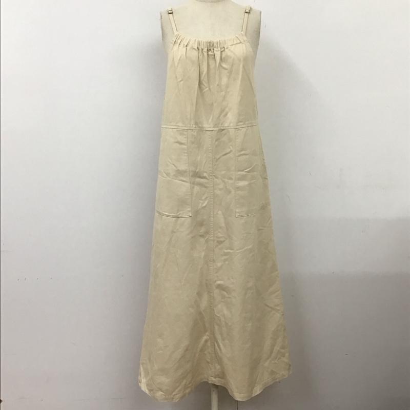 サマンサモスモス Samansa Mos2 ワンピース ロングスカート FLD-1105386 エプロンワンピース ジャンスカ キャミワンピース ノースリーブワンピース FREE 無地 ベージュ / ベージュ /  レディース USED 古着 中古 10116359