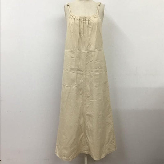 サマンサモスモス Samansa Mos2 ワンピース ロングスカート FLD-1105386 エプロンワンピース ジャンスカ キャミワンピース ノースリーブワンピース FREE 無地 ベージュ / ベージュ /  レディース USED 古着 中古 10116359