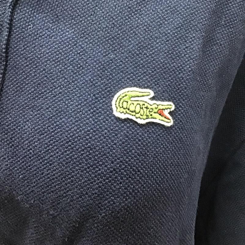 ラコステ LACOSTE ポロシャツ 半袖 38 無地 紺 / ネイビー /  レディース USED 古着 中古 10123410