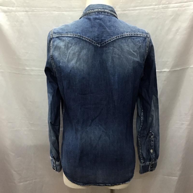 ディーゼル DIESEL シャツ、ブラウス 長袖 長袖シャツ デニムシャツ カジュアルシャツ カラーシャツ S 無地 インディゴ / インディゴ /  メンズ USED 古着 中古 10116193
