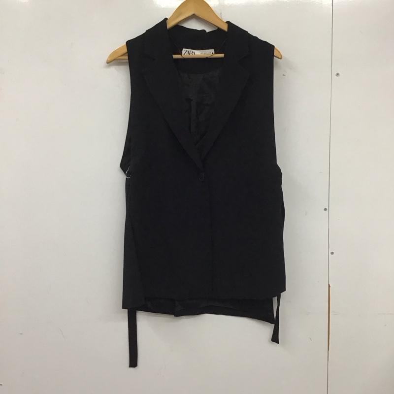 ザラ ZARA ベスト ベスト S 無地 黒 / ブラック /  レディース USED 古着 中古 10136851