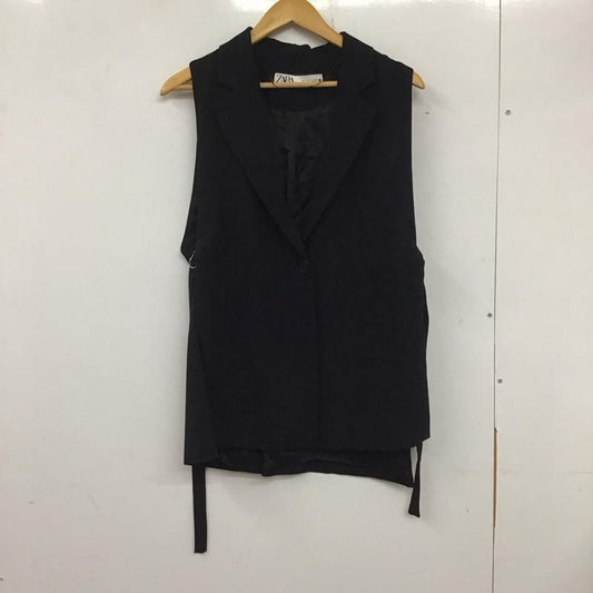 ザラ ZARA ベスト ベスト S 無地 黒 / ブラック /  レディース USED 古着 中古 10136851