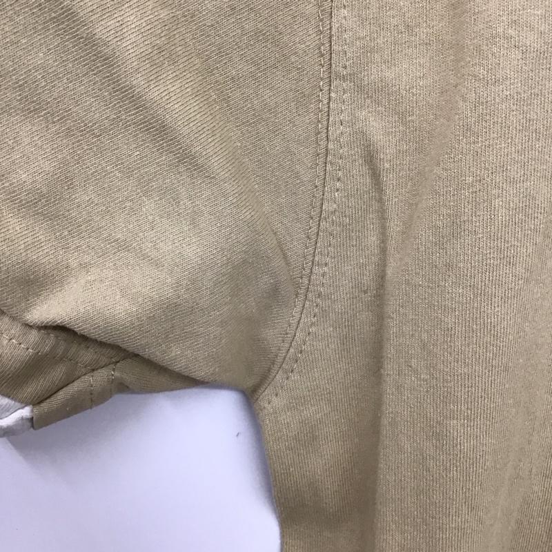 カンゴール KANGOL ワンピース ロングスカート KPLC-00093 フェイクレイヤードワンピース カットワンピース 半袖 サイドスリット L ロゴ、文字 ベージュ / ベージュ /  レディース USED 古着 中古 10119205
