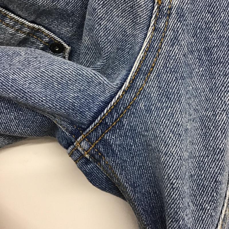 ノーティカ NAUTICA パンツ デニム、ジーンズ デニムパンツ ワイドパンツ カジュアルパンツ ダブルニー L ロゴ、文字 インディゴ / インディゴ /  メンズ USED 古着 中古 10148332