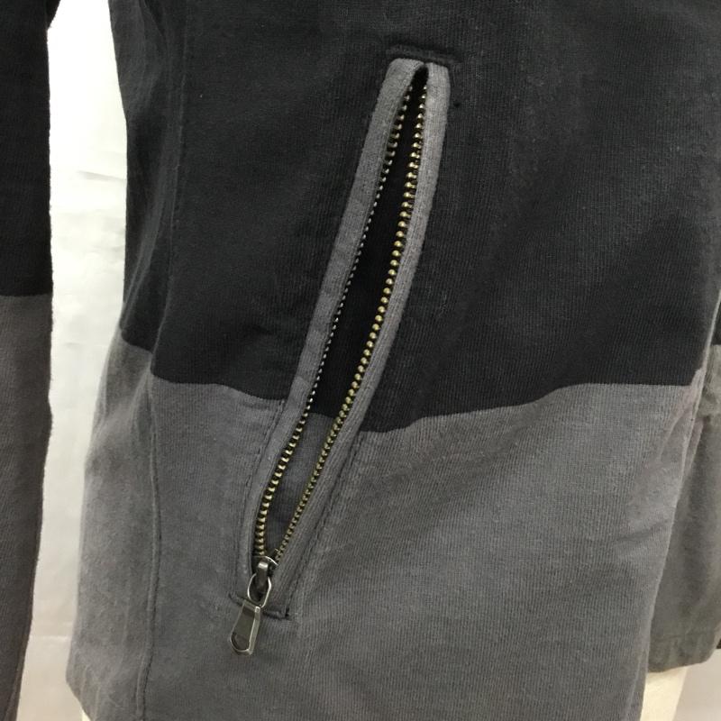 ユナイテッドアローズグリーンレーベルリラクシング UNITED ARROWS green label relaxing ジャケット、上着 ジャケット、ブレザー ジップアップジャケット ジャンパー ジャケット カジュアルジャケット M ボーダー柄 黒 / ブラック / X 灰 / グレー /  メンズ USED 古着 中古 10108773