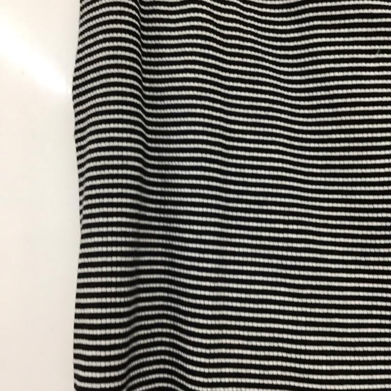 スタディオクリップ studio CLIP スカート ロングスカート ロングスカート タイトスカート ストレッチ L ボーダー柄 白 / ホワイト / X 黒 / ブラック /  レディース USED 古着 中古 10145421