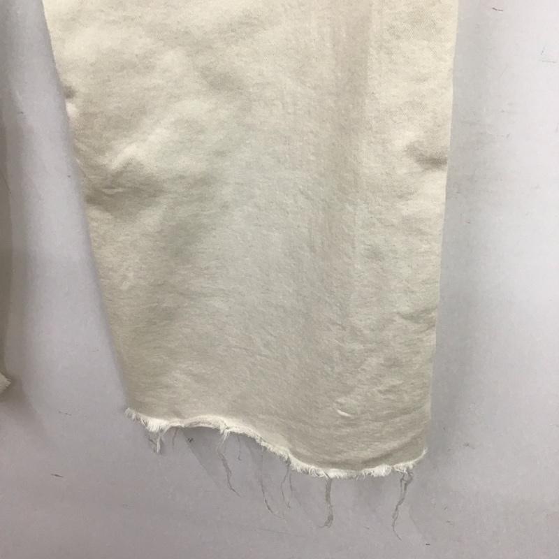 ザラ ZARA パンツ デニム、ジーンズ ワイド 38 無地 白 / ホワイト /  レディース USED 古着 中古 10130309
