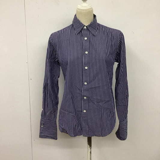 ラルフローレン RALPHLAUREN シャツ、ブラウス 長袖 長袖シャツ ストライプシャツ カラーシャツ ストライプ 紺 / ネイビー /  レディース USED 古着 中古 10125250