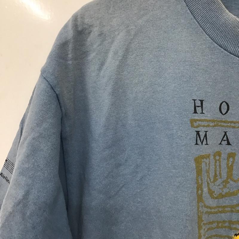 ナイキ NIKE Tシャツ 半袖 半袖カットソー プリントTシャツ クルーネックカットソー L プリント 水色 / ライトブルー /  メンズ USED 古着 中古 10145243