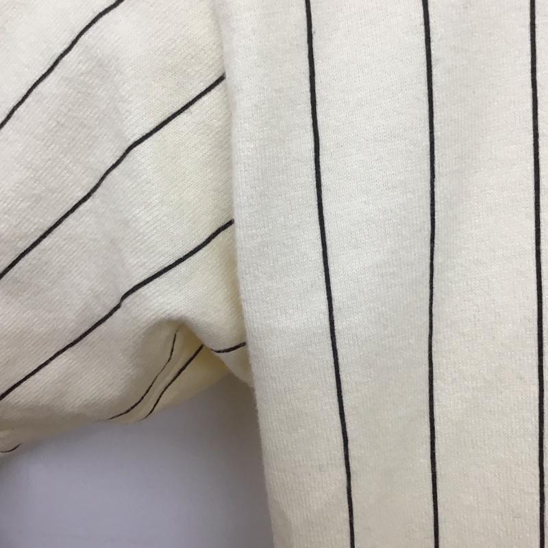 キリメ Kirime カットソー 長袖 長袖カットソー ヘンリーネックカットソー ストライプシャツ XL ロゴ、文字 アイボリー / アイボリー /  メンズ USED 古着 中古 10142976