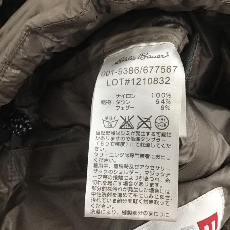 エディーバウアー Eddie Bauer ジャケット、上着 ジャンパー、ブルゾン ジップアップジャケット ナイロンジャケット アウター ダウンジャケット S ロゴ、文字 茶 / ブラウン /  メンズ USED 古着 中古 10141253