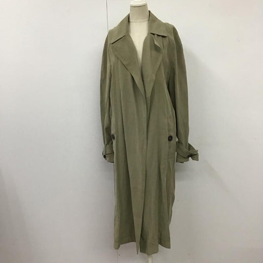 ザラ ZARA コート トレンチコート 0518 055 506 ガウンコート S 無地 カーキ / カーキ /  レディース USED 古着 中古 10116686