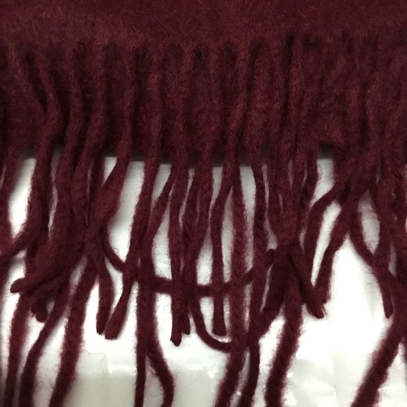 ブルックスブラザーズ BROOKS BROTHERS マフラー マフラー フリンジ ロゴ、文字 ボルドー / ボルドー /  メンズ USED 古着 中古 10113650