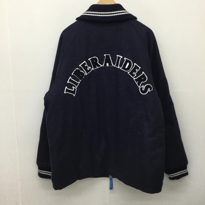 リベレイダース Liberaiders ジャケット、上着 ジャンパー、ブルゾン M.A.W AWARD JACKET 720092103 L ロゴ、文字 紺 / ネイビー /  メンズ USED 古着 中古 10137901