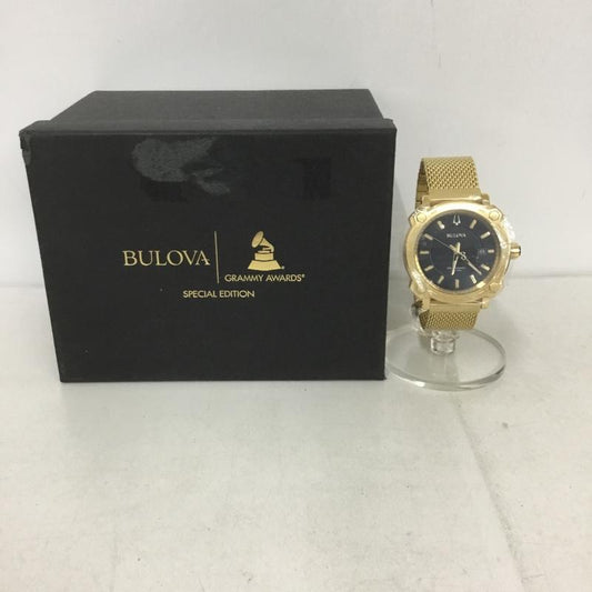ブローバ BULOVA 腕時計 アナログ（クォーツ式） 97B163 GRAMMY 箱有 ロゴ、文字 金 / ゴールド /  メンズ USED 古着 中古 10133888