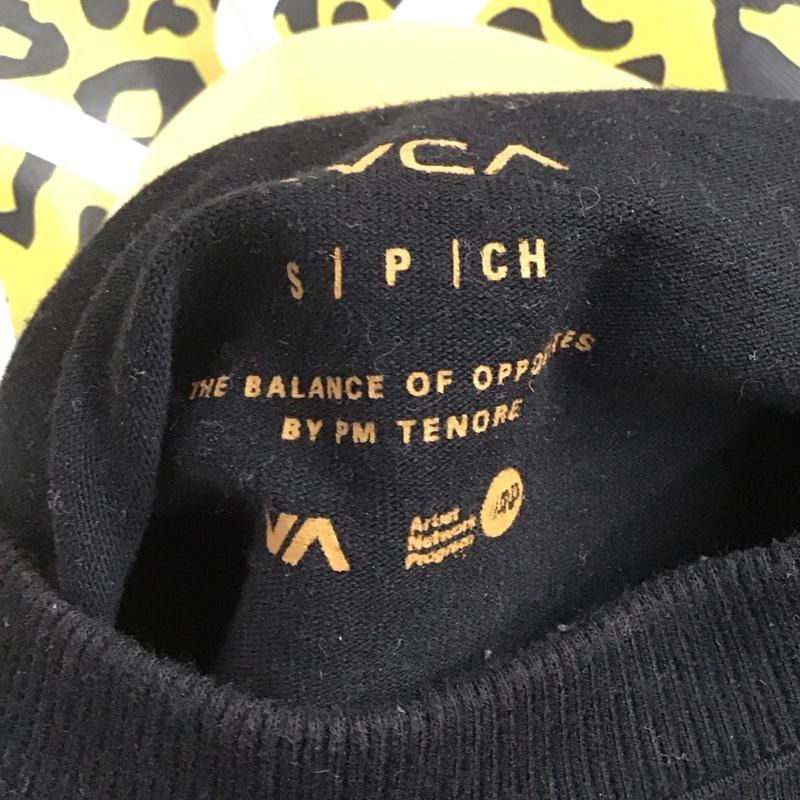 ルーカ RVCA Tシャツ 半袖 BB041-266 クルーネック バックプリント S ロゴ、文字 黒 / ブラック /  メンズ USED 古着 中古 10144079