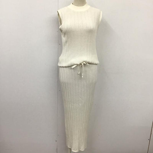 ブロードゥリー&コー Broderie & Co ワンピース ロングスカート NL61OP7035SM ワイドリブニットOP タグ付き 36 無地 白 / ホワイト /  レディース USED 古着 中古 10106722