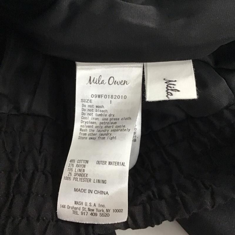 ミラオーウェン Mila Owen セットアップ セットアップ 09WF0182010 パンツ ノースリーブ 1 無地 黒 / ブラック /  レディース USED 古着 中古 10133312
