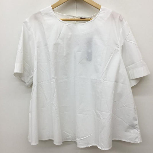 マックスアンドコー MAX&CO カットソー 半袖 48 無地 白 / ホワイト /  レディース USED 古着 中古 10134396