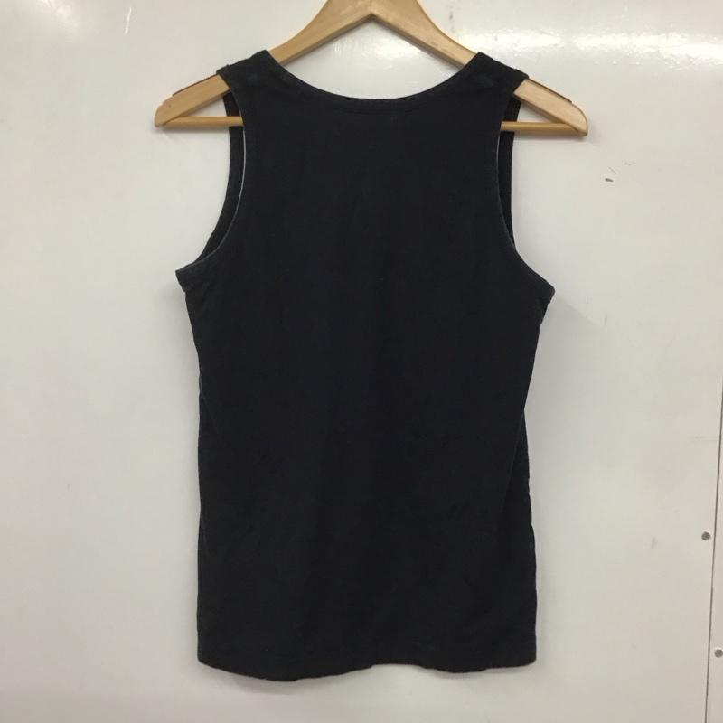 バーバリーブラックレーベル BURBERRY BLACK LABEL タンクトップ タンクトップ タンクトップ ノースリーブカットソー クルーネック 2 ロゴ、文字 黒 / ブラック /  メンズ USED 古着 中古 10140275