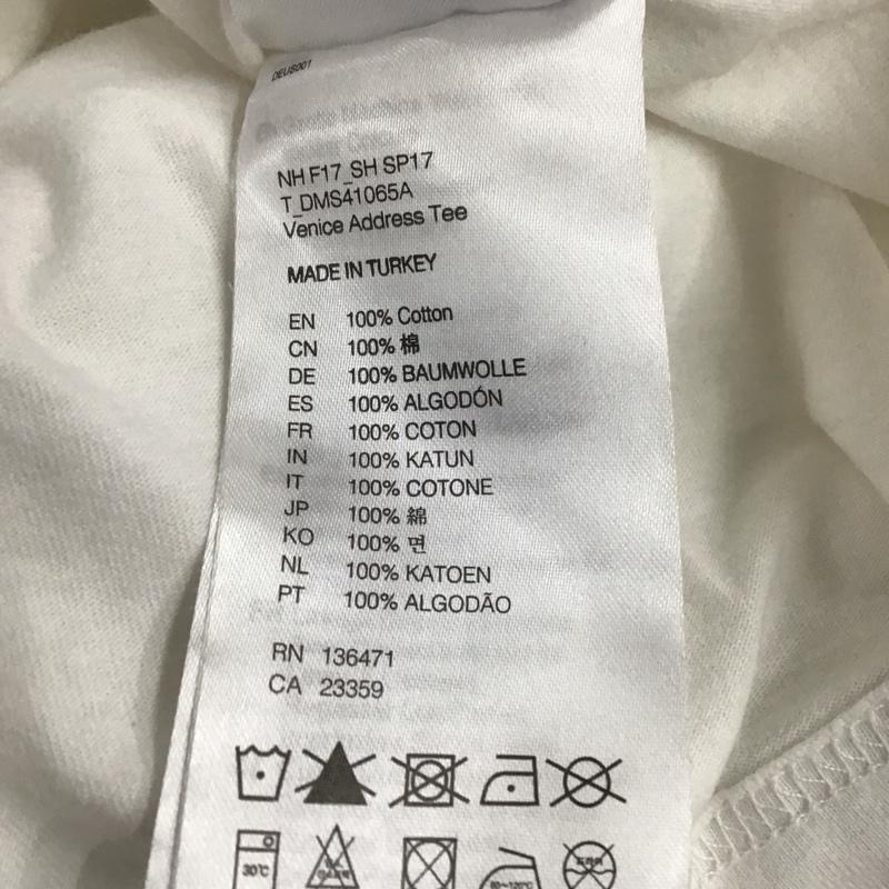 デウスエクスマキナ DEUS EX MACHINA Tシャツ 半袖 半袖カットソー プリントTシャツ クルーネックカットソー L ロゴ、文字 白 / ホワイト /  メンズ USED 古着 中古 10135911