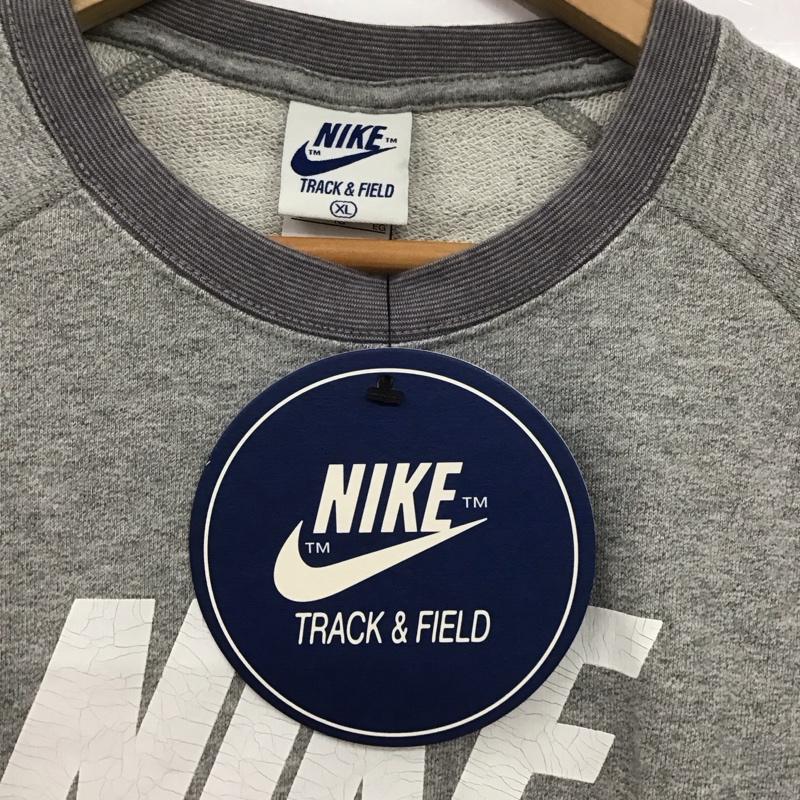 ナイキ NIKE カットソー 半袖 半袖カットソー スウェット XL ロゴ、文字 灰 / グレー /  メンズ USED 古着 中古 10150747