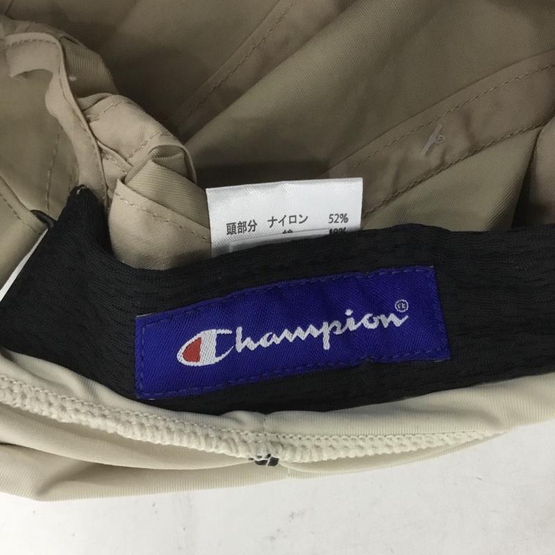 チャンピオン Champion 帽子 キャップ 181-0630 ファイスネックカバーキャップ ネックゲイター付き 2WAY タグ付き ロゴ、文字 ベージュ / ベージュ /  レディース USED 古着 中古 10142804
