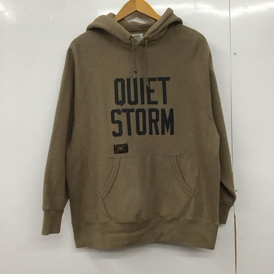 ダブルタップス W)TAPS パーカー 長袖 172ardt-csm08 17AW DESIGNHOODEDSWEATSHIRT COTTON M ロゴ、文字 グレージュ / グレージュ /  メンズ USED 古着 中古 10145854