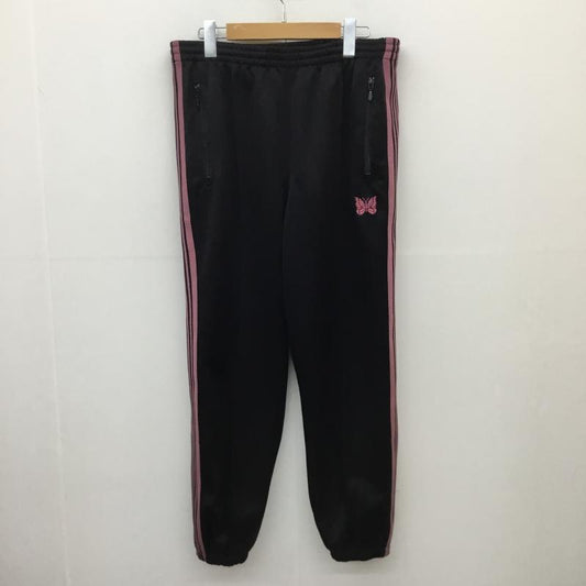 ニードルス Needles パンツ ワークパンツ、ペインターパンツ LQ23 Needles ジップドトラックパンツ M ロゴ、文字 黒 / ブラック / X 桃 / ピンク /  メンズ USED 古着 中古 10118274