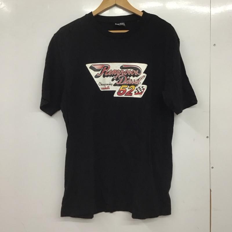 ディーゼル DIESEL Tシャツ 半袖 M プリント 黒 / ブラック /  メンズ USED 古着 中古 10144900