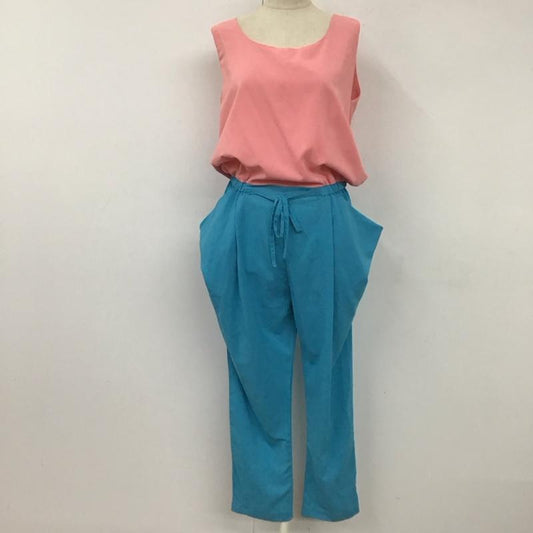 ザラ ZARA サロペット・オーバーオール サロペット、オーバーオール バイカラー オールインワン M 無地 桃 / ピンク / X 水色 / ライトブルー /  レディース USED 古着 中古 10112631