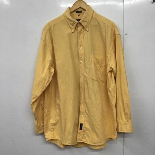 ガント GANT シャツ、ブラウス 長袖 長袖シャツ 無地シャツ カラーシャツ ボタンダウンシャツ 90s ポルトガル製 L 無地 橙 / オレンジ /  メンズ USED 古着 中古 10140515