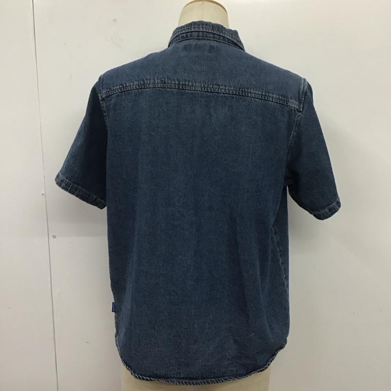 ラファイエット Lafayette シャツ、ブラウス 半袖 ls200202 DENIMPULLOVERS/SSHIRT 半袖シャツ カジュアルシャツ S ロゴ、文字 インディゴ / インディゴ /  メンズ USED 古着 中古 10109571