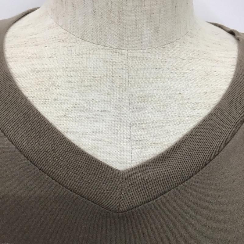 ディーゼル DIESEL Tシャツ 半袖 Vネック プリント L ロゴ、文字 茶 / ブラウン /  メンズ USED 古着 中古 10107537