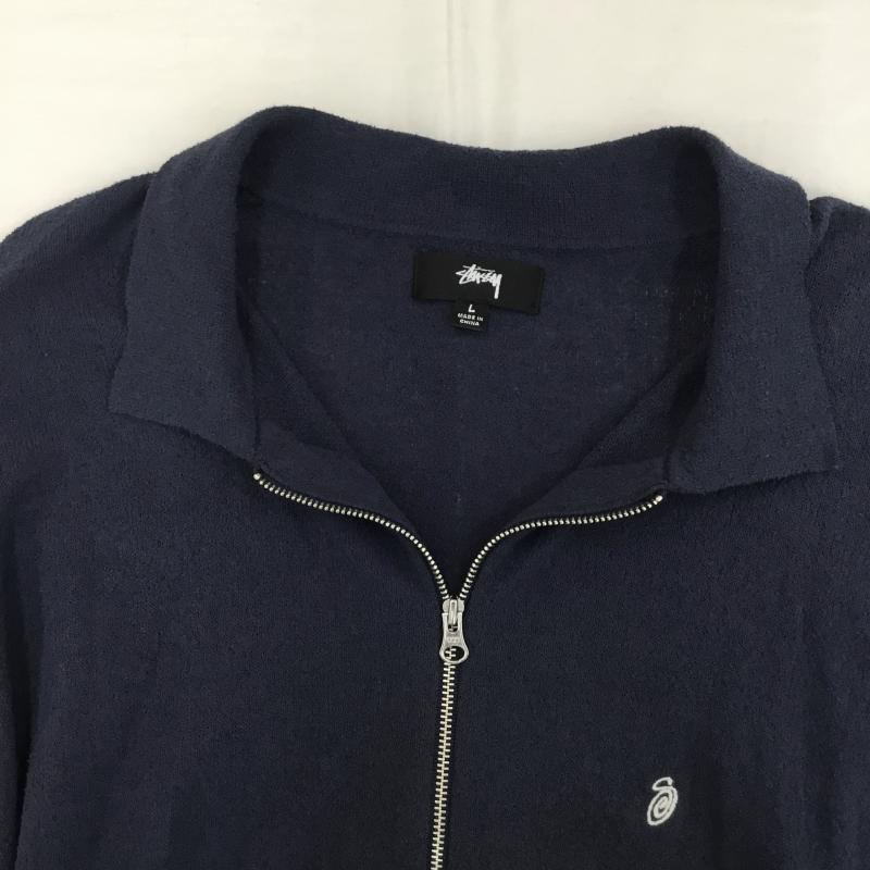 ステューシー STUSSY ジャケット、上着 ジャケット、ブレザー 23ss　LIGHT　WEIGHT　LS　ZIP　POLO L 刺繍 X ワンポイント 紺 / ネイビー /  メンズ USED 古着 中古 10122742