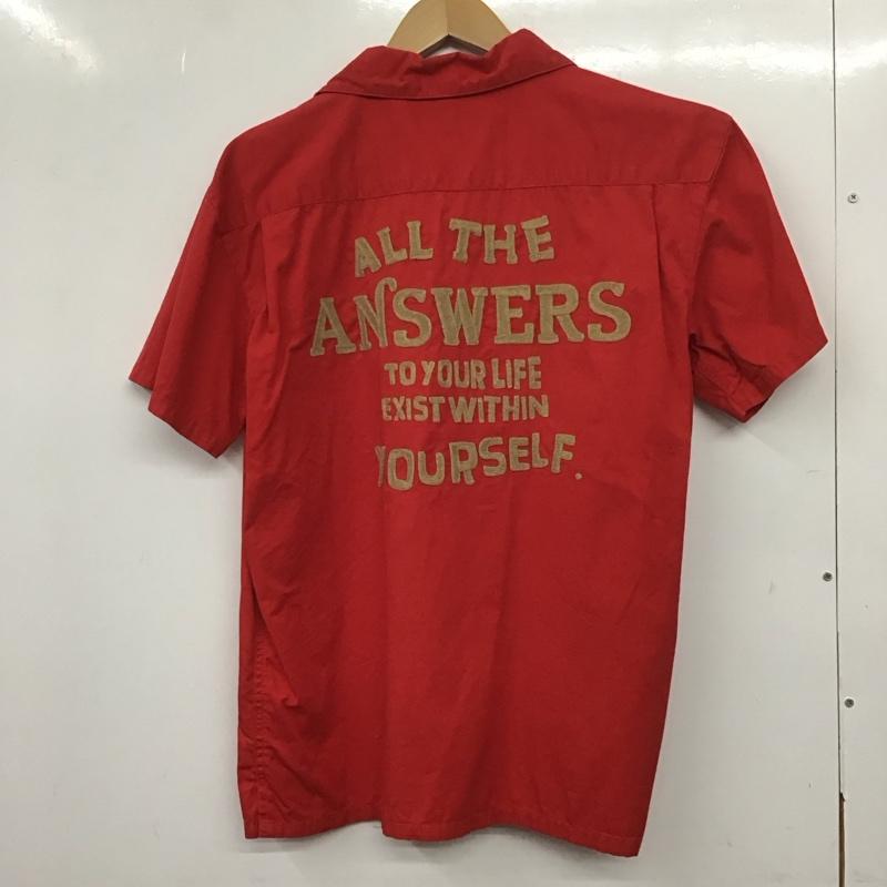 ザ フロント オブ アーマメント THE FRONT OF ARMAMENT シャツ、ブラウス 半袖 t.f.o.a 開襟シャツ オープンカラー バックロゴ XL 刺繍 赤 / レッド /  メンズ USED 古着 中古 10140196