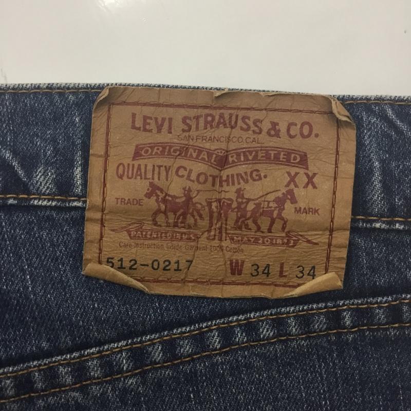 リーバイストラウスアンドコー Levi Strauss & co. パンツ デニム、ジーンズ デニムパンツ ストレートパンツ ワイドパンツ カジュアルパンツ 34インチ 無地 インディゴ / インディゴ /  メンズ USED 古着 中古 10118644