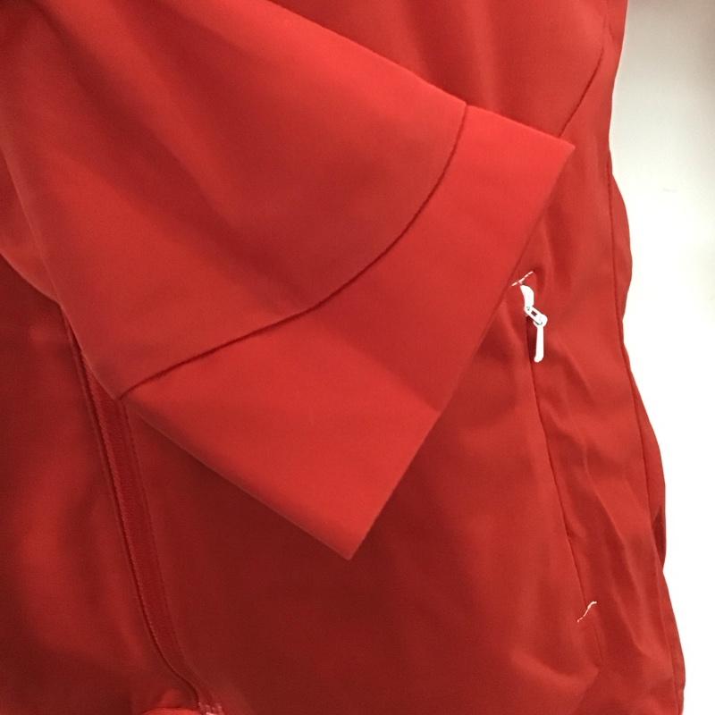 アディダス adidas ジャケット、上着 ジャンパー、ブルゾン M ロゴ、文字 赤 / レッド /  レディース USED 古着 中古 10128359