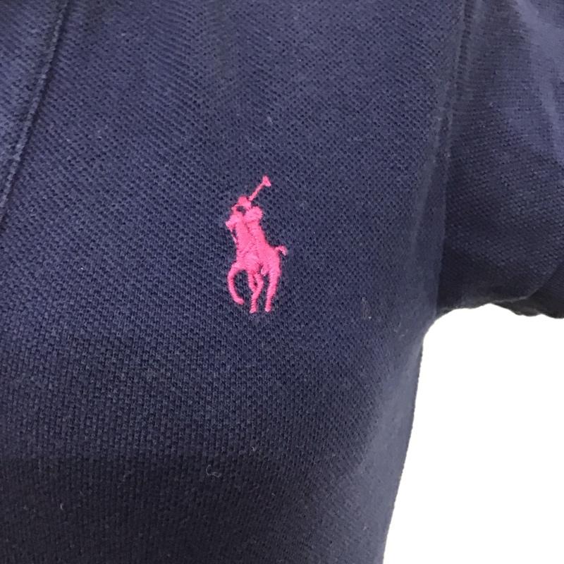 ラルフローレン RALPHLAUREN ポロシャツ 半袖 コットン XS ワンポイント 紺 / ネイビー /  レディース USED 古着 中古 10114074