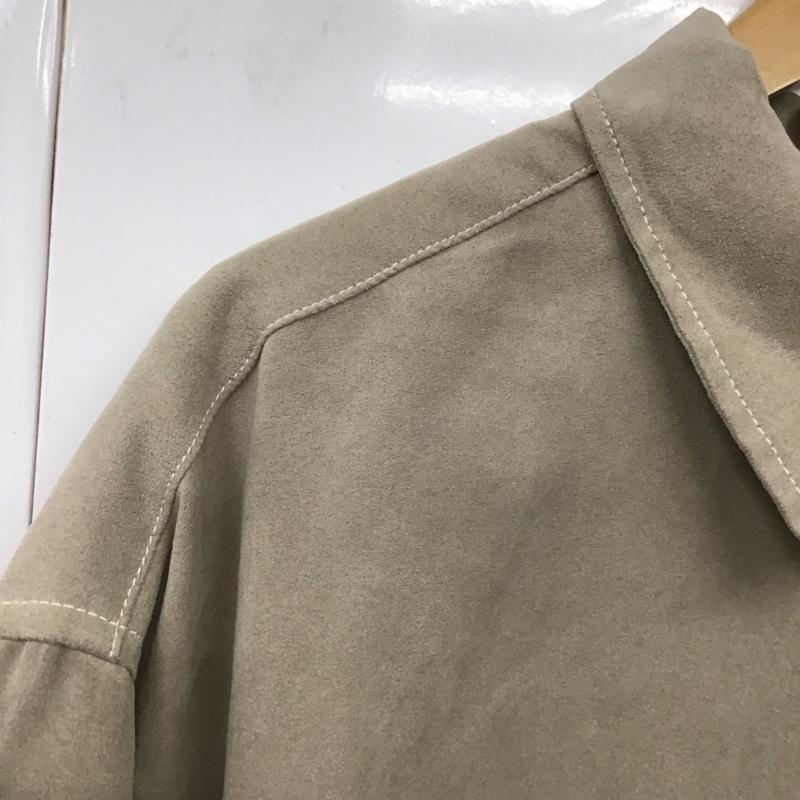 ディッキーズ Dickies シャツ、ブラウス 長袖 長袖シャツ 刺繍シャツ カラーシャツ XL ロゴ、文字 ベージュ / ベージュ /  メンズ USED 古着 中古 10130636