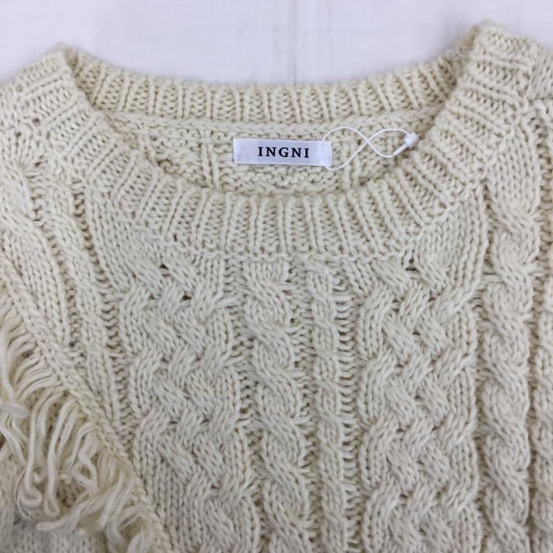 イング INGNI ニット、セーター 長袖 M  ベージュ / ベージュ /  レディース USED 古着 中古 10139806