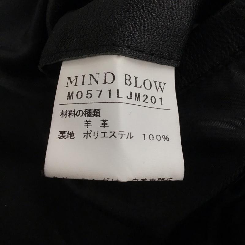 マインドブロウ MIND BLOW ジャケット、上着 ジャケット、ブレザー ラムレザージャケット ジップアップジャケット アウター シングルライダースジャケット M 無地 黒 / ブラック /  メンズ USED 古着 中古 10137494